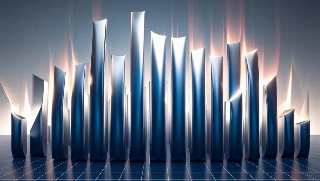 Geometric architectural diagram glowing with efficiency lines - performance in modern organizations