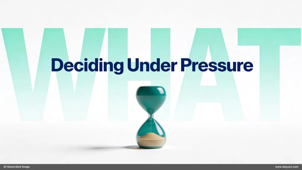 Deciding under pressure with few information available